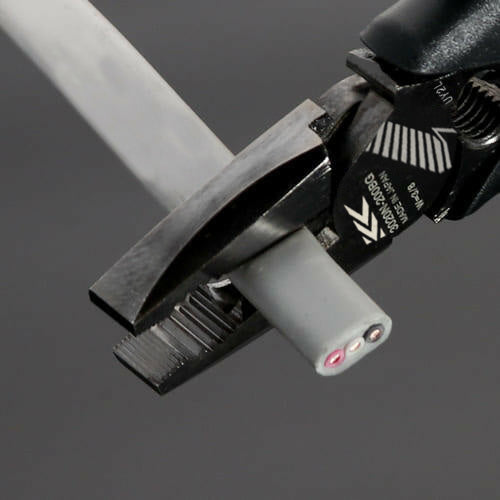 Eccentric power pliers (with full thread burr treatment and thread correction function)